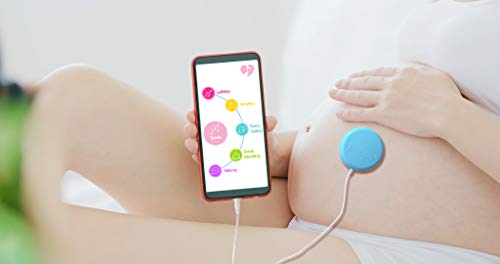 Auriculares Baby-Bump - Reproduce y comparte música, sonido y voz a la mujer - Sistema de altavoces Premium Baby Bump - Incluye aplicación Bebon Tunes (iOS y Android), Azul