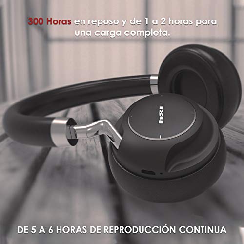 Auriculares inalámbricos de Diadema de 40mm Bluetooth CBSL-20X| de 5 a 6 Horas de autonomía en reproducción | con cancelación de Ruido |batería Recargable de Litio incorporada.