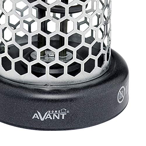 AVANT AV7561 - Brasero Eléctrico, Ideal para Mesa Camilla 400w. Resistencia Espiral, Rejilla De Seguridad, Gancho para Colgar. Color Negro