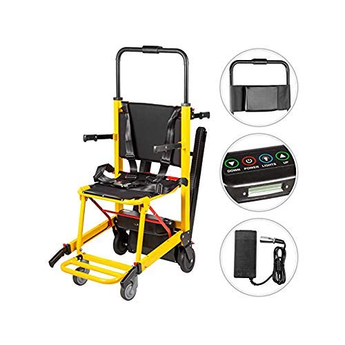 AWJ Silla de Ruedas eléctrica para Subir escaleras, 180Kg 396LBS Capacidad de Carga Silla de Escalera de evacuación Silla de Ruedas eléctrica Inteligente para Trabajo Pesado Silla de escale