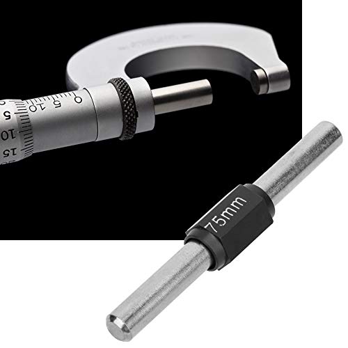 Ayudante de Medición, Calibre Estándar Micrómetro Exterior Profesional Barra de Calibración Barra de Acero Inoxidable para Medir Superficies Paralelas para Comparar Calibres(75 mm)