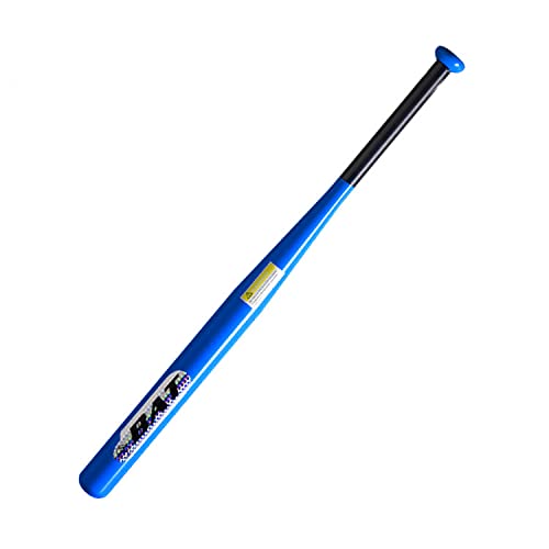 azorex Bate de Béisbol 28 Pulgadas de Madera/Metal Palo Softball Barra de Béisbol para Defensa en el Hogar (Metal-Azul)