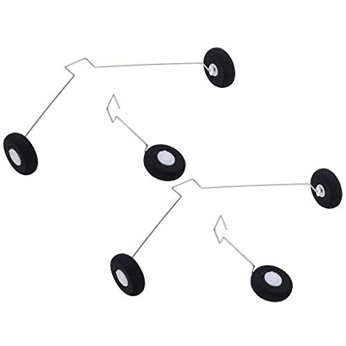 B Blesiya 4 Unids Tren de Aterrizaje de Acero Inoxidable Ruedas de Esponja para RC Avión