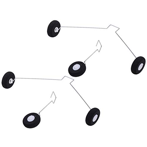B Blesiya 4 Unids Tren de Aterrizaje de Acero Inoxidable Ruedas de Esponja para RC Avión