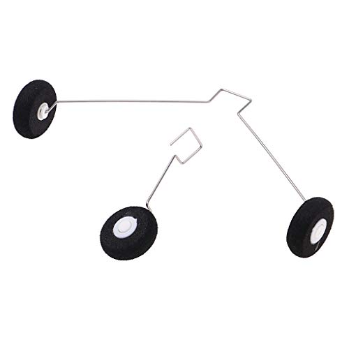 B Blesiya 4 Unids Tren de Aterrizaje de Acero Inoxidable Ruedas de Esponja para RC Avión