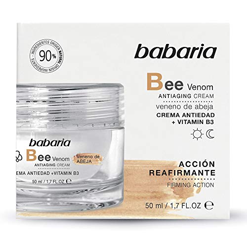 Babaria Crema Reafirmante Antiedad Veneno Abeja con Vitamina B3 Ml (31729), Negro, 50 Mililitros