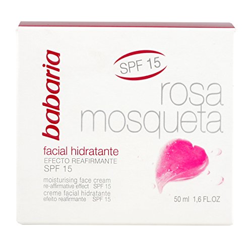 Babaria Rosa Mosqueta Crema Facial Hidratante con SPF 15 - 50 ml