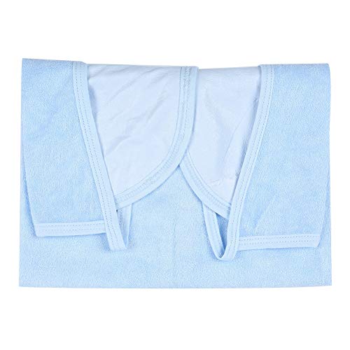 Baberos Para Adultos, Delantal Impermeable A La Hora de Comer Para Adultos Mayores Con Correa Ajustable, Protector de Ropa Lavable Para Ayuda de Comedor Para Ancianos, Personas Mayores(Blue-50*70)