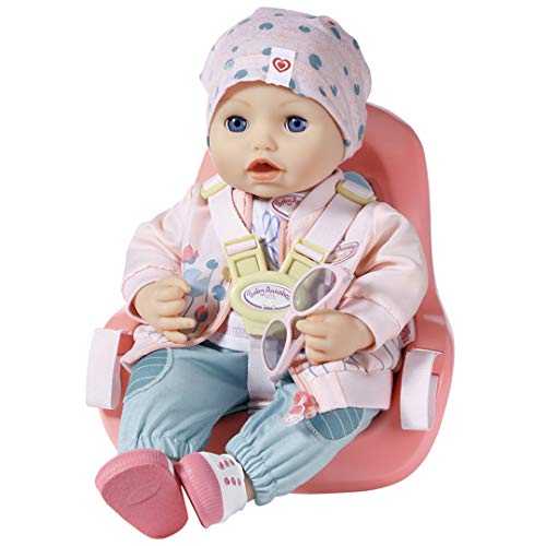 Baby Annabell Active Sillita para Bici para Muñecas 43 cm, Se Fija a la Bicicleta, Estampado Floral, para Manos Pequeñas, Promueve la Empatía y Las Habilidades Sociales, Edad 3+