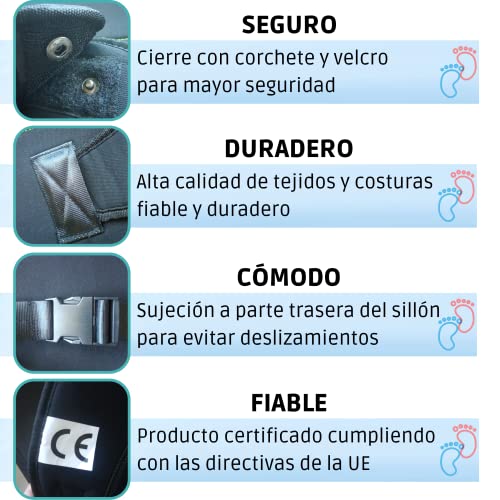 BABY HEROE - Cinturón de seguridad embarazada. Cinturón de uso obligatorio durante el embarazo, ajustable a cualquier asiento y coche