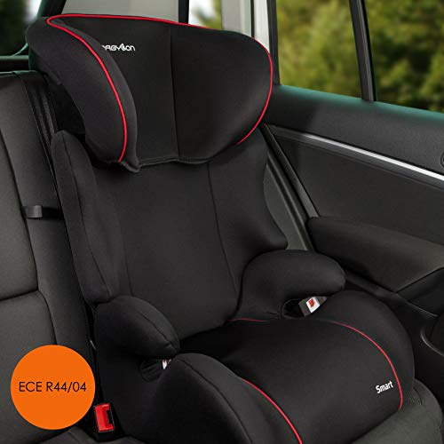 BABYLON silla coche grupo 2-3 Smart. Alzador coche niño 15-36 kg (3 a 12 años). Silla coche sin isofix ECE R44/04 Negro