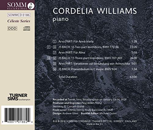 Bach/Part: Cordelia Williams [Cordelia Williams] [Somm Recordings: SOMMCD 0186]