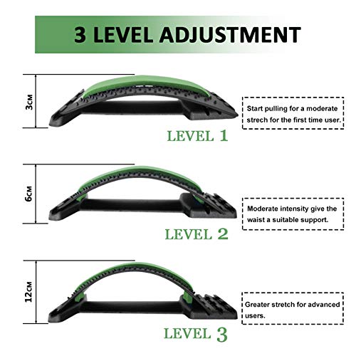 Back Stretcher Massager Aparato de Entrenamiento para la Espalda Masajeador de Espalda para Fitness Back Stretcher para Aliviar el Dolor de Espalda y Postura Correcta