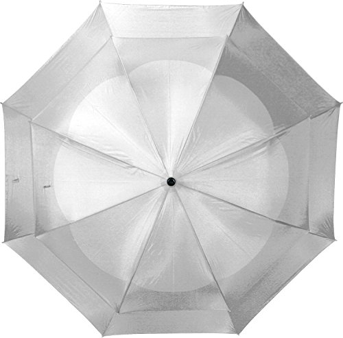 Bag Boy UV Wind Vent 62 Inch Double Canopy Umbrella Silver Silver