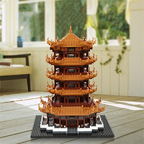 BAIDEFENG 4032pcs + Torre de grúa Amarilla Chino Antiguo Famosa construcción Micro Modelo Bloques, Mini Ladrillos partícula 3D Rompecabezas dejo Juguetes para niños Adultos para niños Regalo