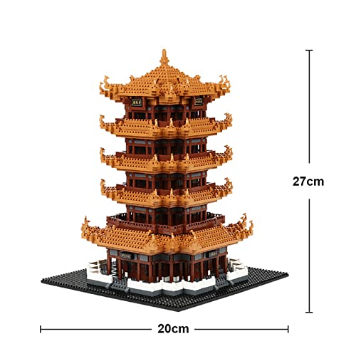 BAIDEFENG 4032pcs + Torre de grúa Amarilla Chino Antiguo Famosa construcción Micro Modelo Bloques, Mini Ladrillos partícula 3D Rompecabezas dejo Juguetes para niños Adultos para niños Regalo