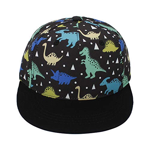 Bakicey - Gorra de béisbol para bebé o niña, unisex, gorra plana, béisbol o niño, sombrero de sol estampado para exterior o camping dinosaurio 52