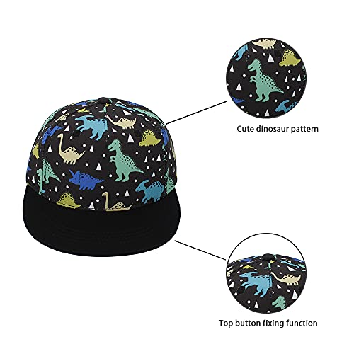 Bakicey - Gorra de béisbol para bebé o niña, unisex, gorra plana, béisbol o niño, sombrero de sol estampado para exterior o camping dinosaurio 52