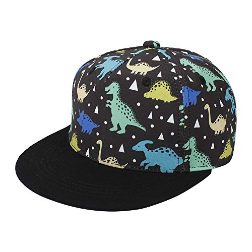 Bakicey - Gorra de béisbol para bebé o niña, unisex, gorra plana, béisbol o niño, sombrero de sol estampado para exterior o camping dinosaurio 52