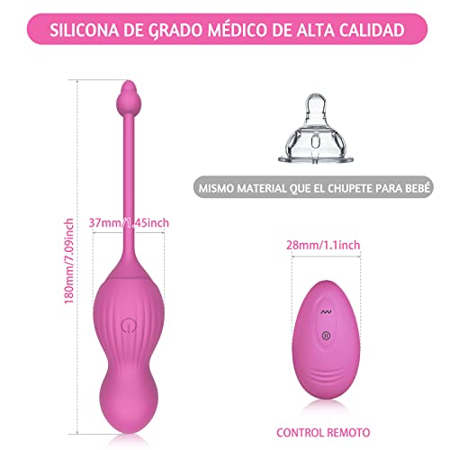 Balón de ejercicio AL'OFA Kegel Bolas chinas para ejercitar el suelo pélvico Impermeable Silicona de alta calidad (Púrpura)