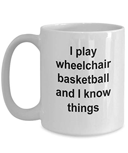 Baloncesto de la silla de ruedas, regalo de baloncesto de la silla de ruedas, taza de baloncesto de silla de ruedas, juego baloncesto de silla de ruedas y sé cosas