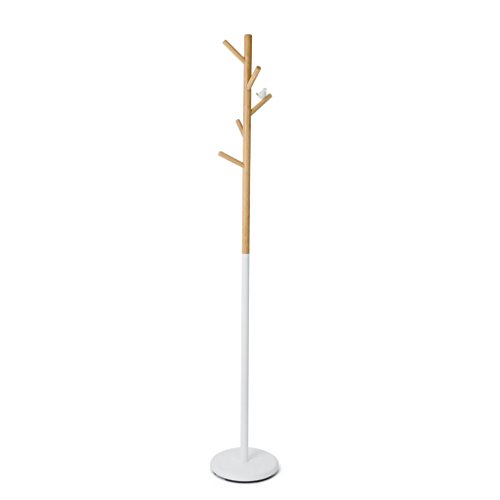 Balvi Perchero Birdie Color Blanco con 5 colgadores con Figura de pajarito Metal/Madera 177cm