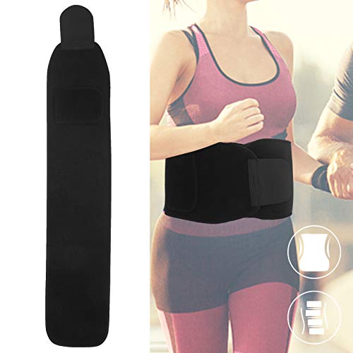 Banda para el Sudor del Vientre, Recortadora de Cintura Deportiva Delgada para el Cuerpo, Soporte Lumbar para aliviar el Dolor, Soporte para la Espalda Baja, Transpirable para(20 * 10 * 7cm-Black)