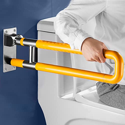 Barandilla Plegable Antideslizante Aseo,Soporte Ayuda De Baño Para Ancianos Y Minusválidos,Handicap Pasamanos De Baño,Asa De Acero Inoxidable Para Baño,Asa De Seguridad (60cm/23.6in,B)