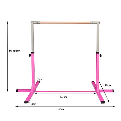 Barra horizontal para gimnasia artística y gimnasio, ajustable en altura para niño