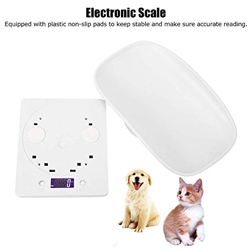 Báscula Digital para Mascotas, Ymiko Báscula Portátil para Bebés de 10kg/1g, Peso Máximo de 10 kg / 22 lb, Báscula Electrónica LCD para Recién Nacidos, Cachorros, Gatos O Animales Pequeños