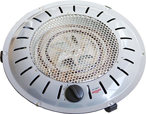 Bastilipo, BET-950, brasero de seguridad anti Incendios, 3 niveles de calor, 400/550/950W, bajo consumo, sistema patentado, 950 W, Otro, 3 Velocidades, Gris