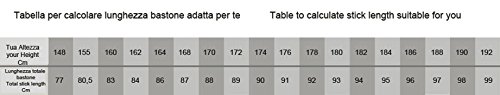 Bastón de paseo elegante Cerimonia Leone para ancianos mujer y hombre longitud adaptable (León, Negro)