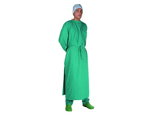 Bata quirúrgica - Talla 58 – 62 - Color verde - Para médicos y enfermeras