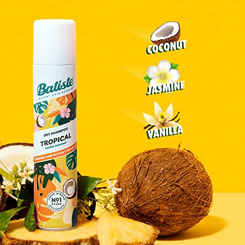 Batiste Tropical Coconut Exotic Dry Shampoo Champú (Ad1161), Incoloro, Aromatic, 200 Mililitros