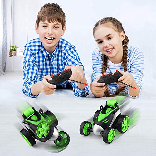 Baztoy Coche Teledirigido,Coche RC Acrobacia Rotación Volteo de 360 Grados, Mini Coches de Juguetes Niños 3 4 5 6 7 8 9 10 11 12 Años, Coche Radiocontrol para Regalos Navidad Cumpleaños