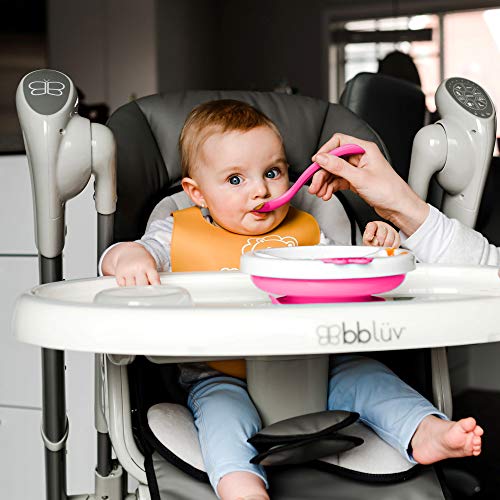 bblüv Plato caliente para niños con compartimentos, Rosa (B0107-P)