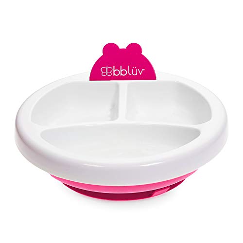 bblüv Plato caliente para niños con compartimentos, Rosa (B0107-P)