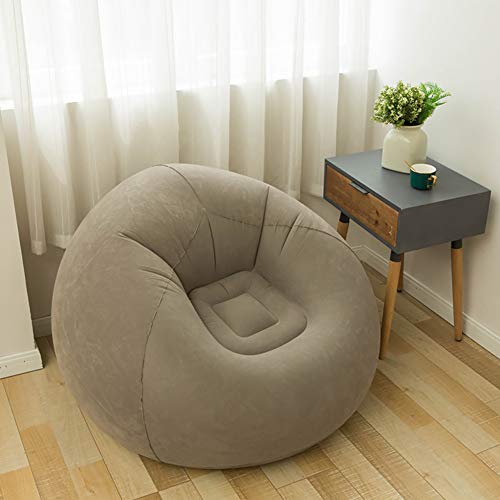 Bean Bag Chair - Sofá Inflable Flocado Plegable - Sala de Estar Al Aire Libre Bean Bag Silla Tumbona Sofá Perezoso Inflable Ultra Suave Sofá