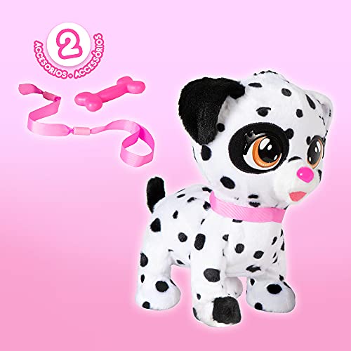 BEBÉS LLORONES Spot el dálmata de Dotty | Peluche Perro Interactivo Que Camina y Llora de Verdad - Juguete y Regalo Ideal para niñas y niños +3 Años