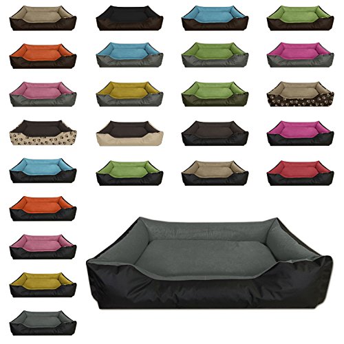 BedDog® LUPI colchón para Perro S hasta XXXL, 24 Colores, Cama para Perro, sofá para Perro, Cesta para Perro, XXL Negro/Gris