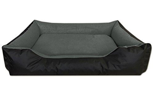 BedDog® LUPI colchón para Perro S hasta XXXL, 24 Colores, Cama para Perro, sofá para Perro, Cesta para Perro, XXL Negro/Gris