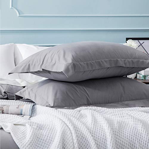 Bedsure Funda Nórdica Cama 150 - Funda Edredon Cama 135 Lisa Suave, Ropa de Cama 220x230 cm con 2 Fundas Almohadas 40x75 cm, 3 Piezas, Gris