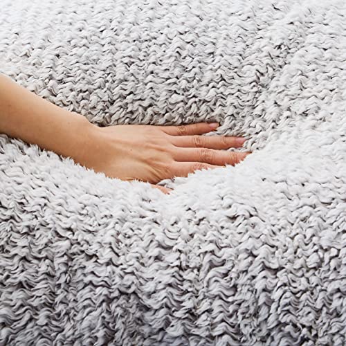 Bedsure Manta Sofa Invierno Grande - Manta Cama 90 Sherpa Extra Suave, Manta Decorativa Cubre Sofas Felpa 150x200 cm, Gris