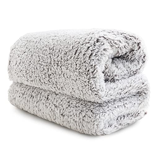 Bedsure Manta Sofa Invierno Grande - Manta Cama 90 Sherpa Extra Suave, Manta Decorativa Cubre Sofas Felpa 150x200 cm, Gris