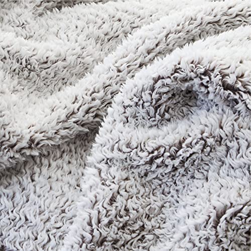 Bedsure Manta Sofa Invierno Grande - Manta Cama 90 Sherpa Extra Suave, Manta Decorativa Cubre Sofas Felpa 150x200 cm, Gris