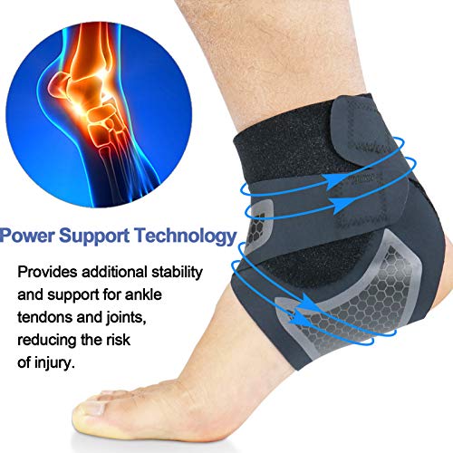 Beister 1 par de tobilleras de neopreno transpirable de compresión para hombres y mujeres, manga de pie elástica para deportes proteger, artritis, fascitis plantar, tendinitis de Aquiles, recuperación