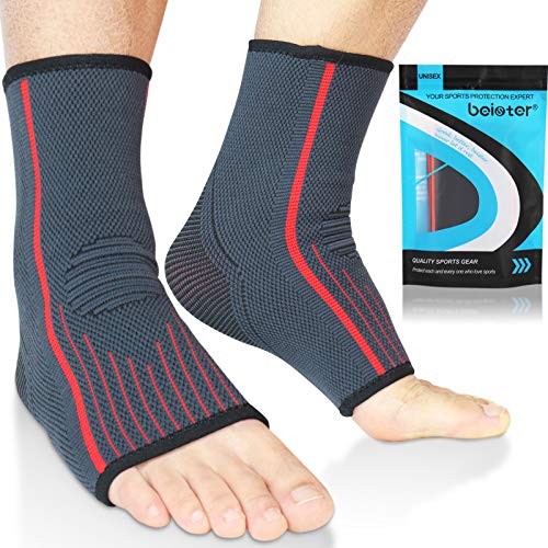 Beister tobilleras de compresión para mujeres y hombres, elástico para esguinces, fascitis plantar, calcetines para recuperación de lesiones, dolor de articulaciones, tendón de Aquiles