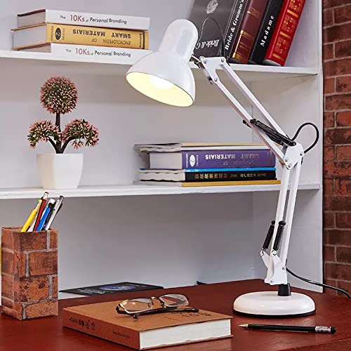 BEL AIR HOME - Lámpara Flexo de Escritorio Articulable Serie Antigona 1xE27 (BLANCO)