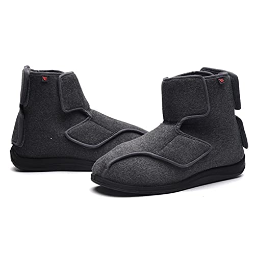 Belijer Zapatos de Salud Ajustables de Ancianos de Invierno de Ancianos para Hombres y Mujeres para Diabetes saludables para Hallux Valgus postoperatorios para podiatritis (Color : Gray, Size : 42EU)