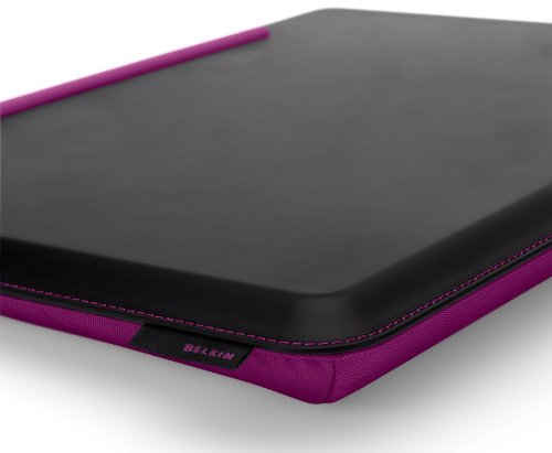 Belkin CushDesk - Soporte de Regazo para Ordenadores portátiles hasta 18.4 Pulgadas, Negro y Fucsia